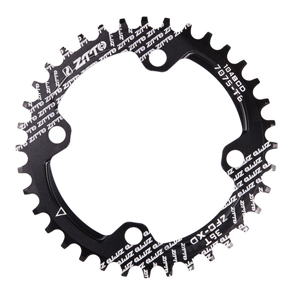 ZTTO 104BCD Positive Negative Teeth Bike Single Chainring Aluminum Alloy Crankset Single Speed Disc ZTTO 104BCD Positive Negative Teeth Bike Single Chainring Aluminum Alloy Crankset Single Speed Disc